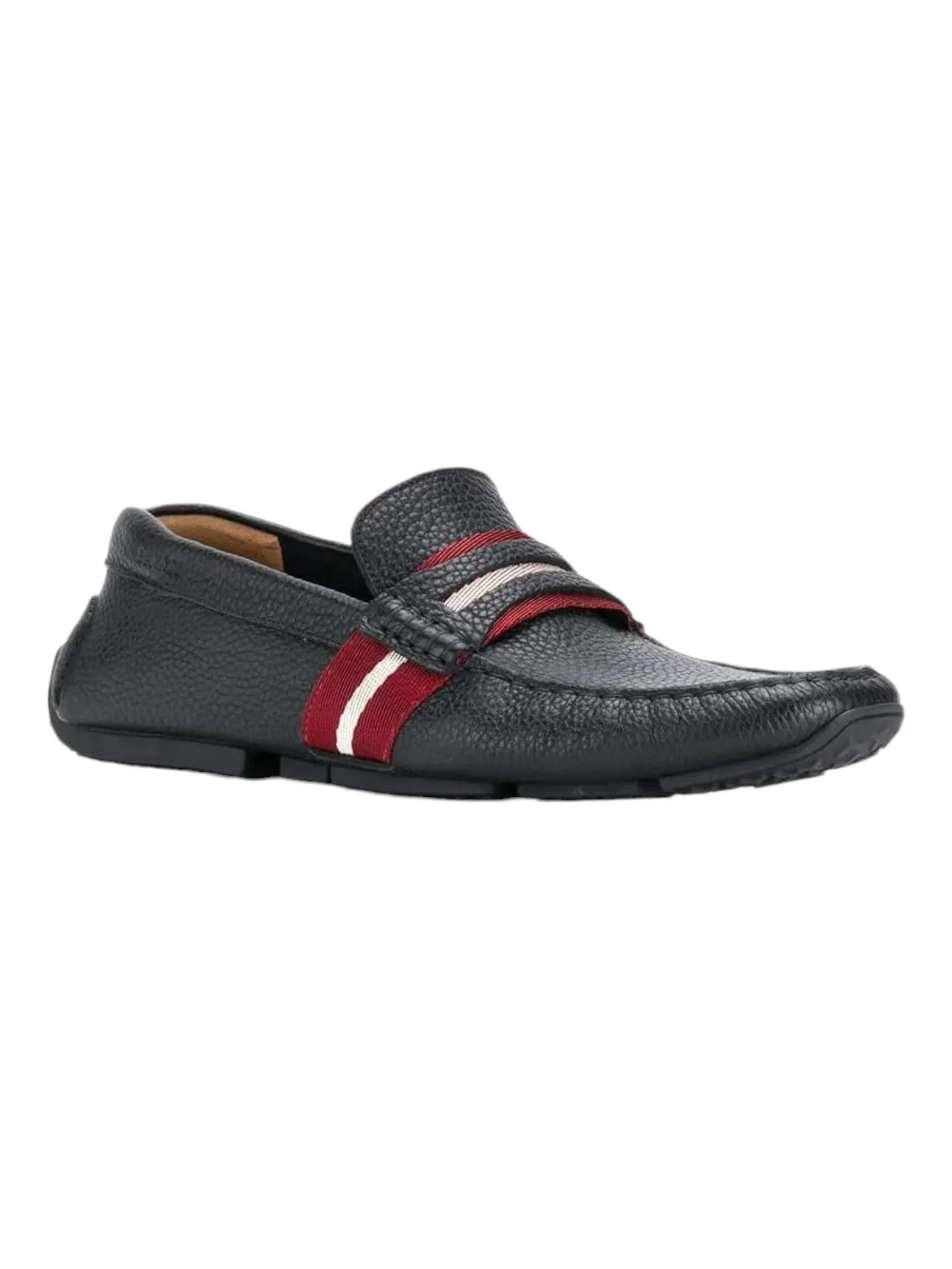 Bally Pietro Men's 6228298 Black Grained Leather Loafers US 11 MSRP $440