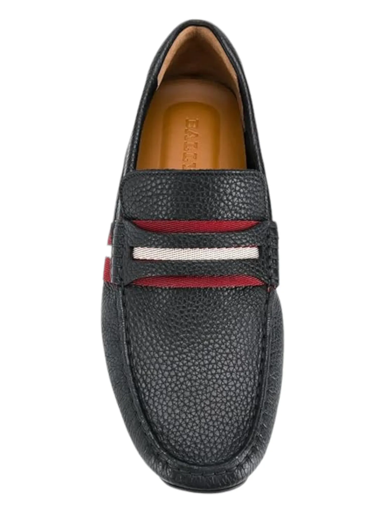 Bally Pietro Men's 6228298 Black Grained Leather Loafers US 11 MSRP $440