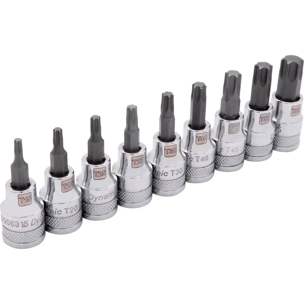 DYNAMIC 3/8" D 9 PC STD LENGTH TORX SKT SET