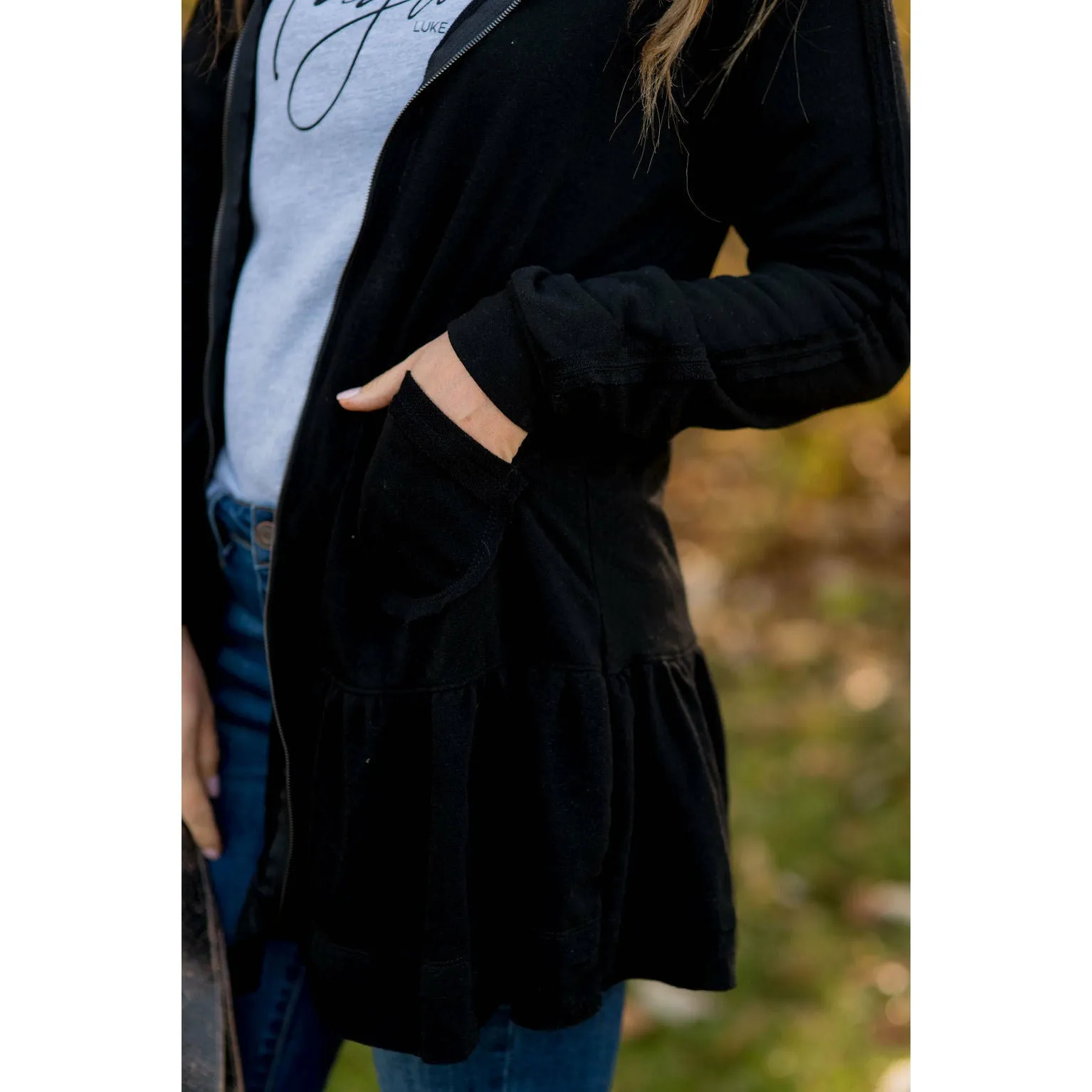 Easy Wear Flutter Bottom Zip Jacket