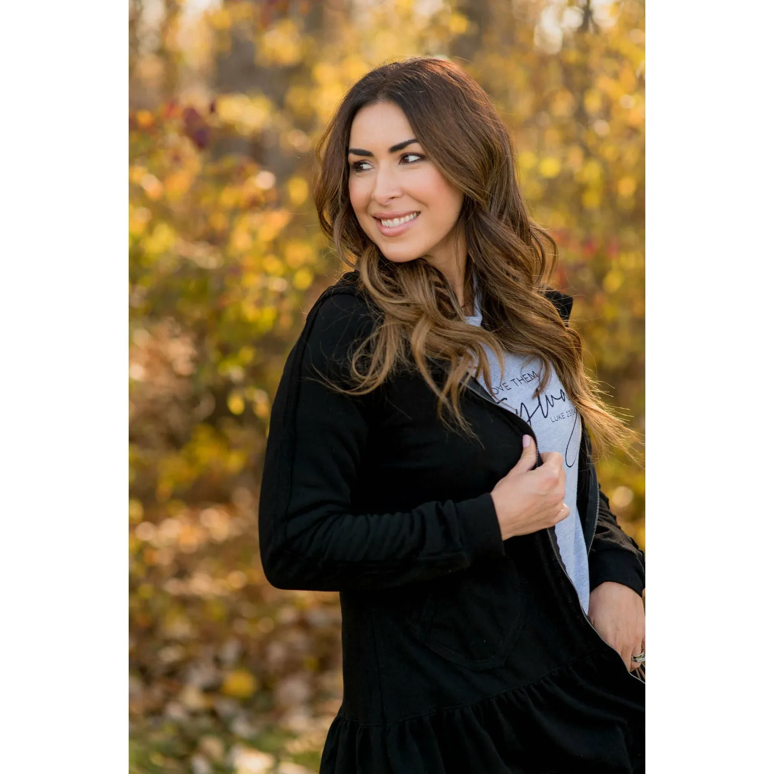 Easy Wear Flutter Bottom Zip Jacket