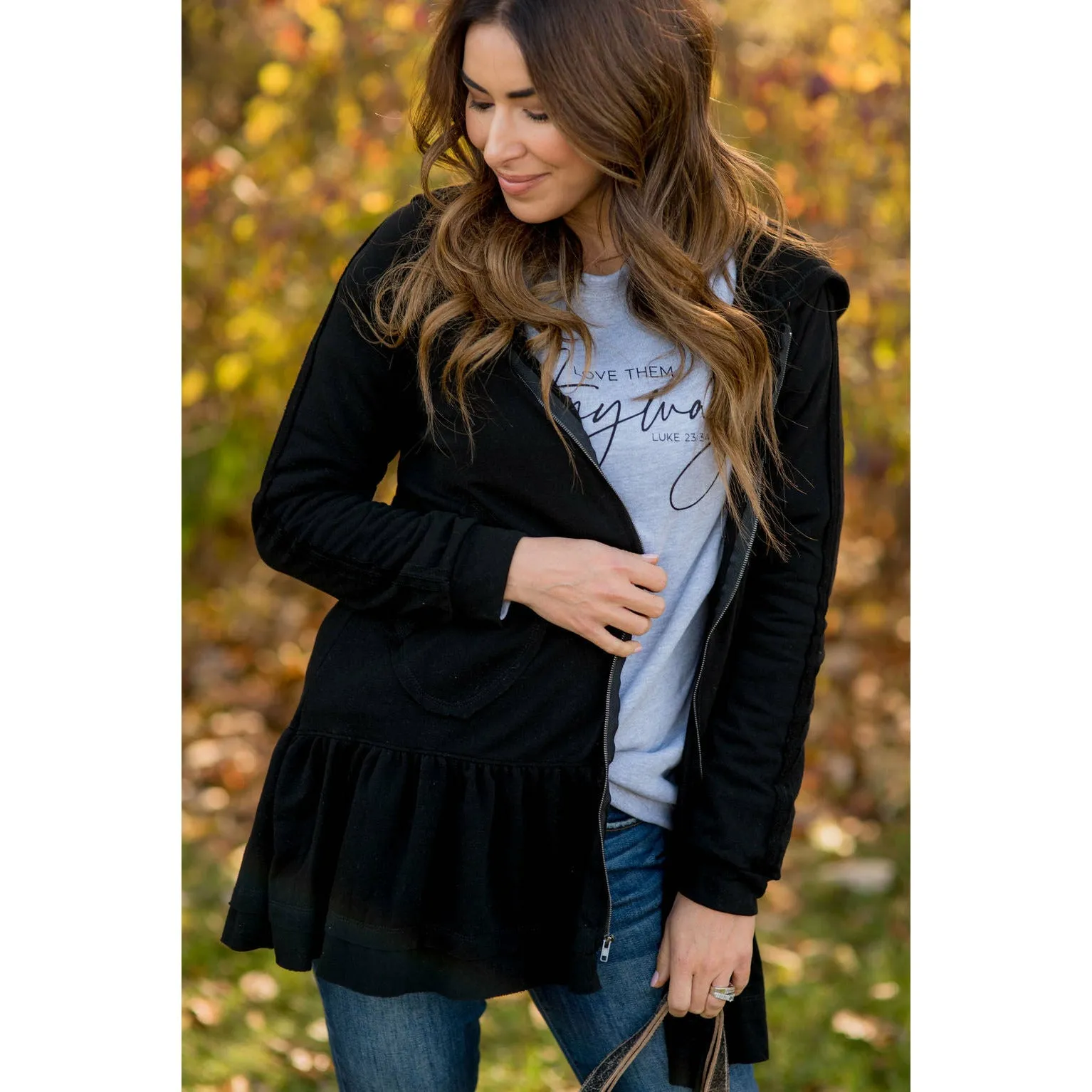 Easy Wear Flutter Bottom Zip Jacket