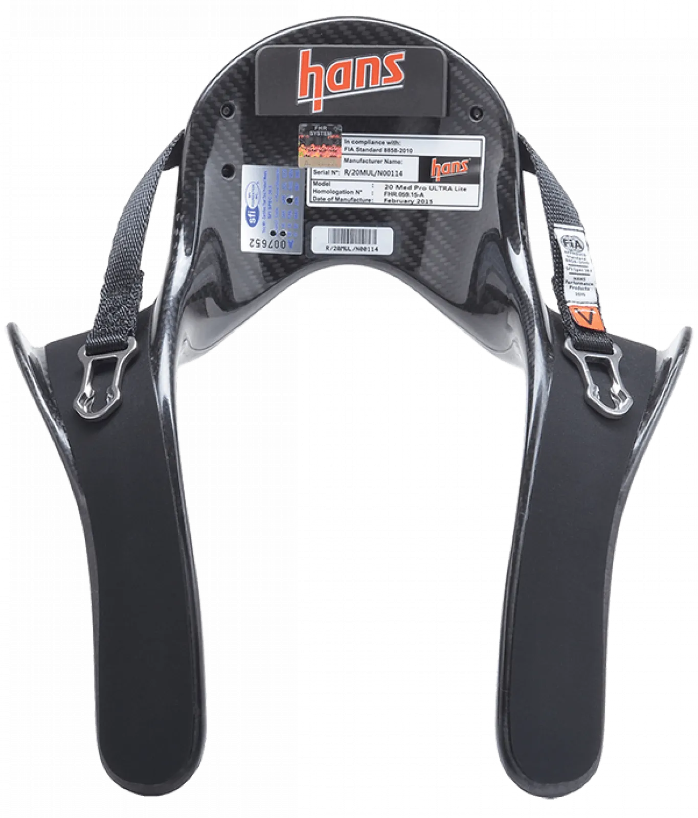 HANS Device Pro Ultra Lite Head & Neck Restraint Post Anchors Medium 30 Degrees FIA ONLY