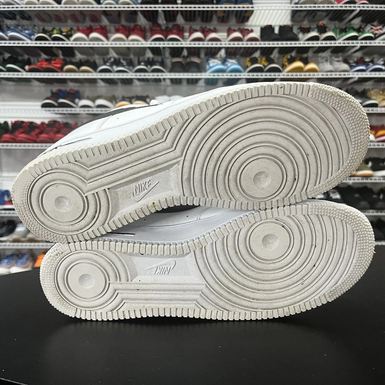 Nike Air Force 1 '07 Low White Black CJ0952-100 Men's Size 14 Missing An Insole