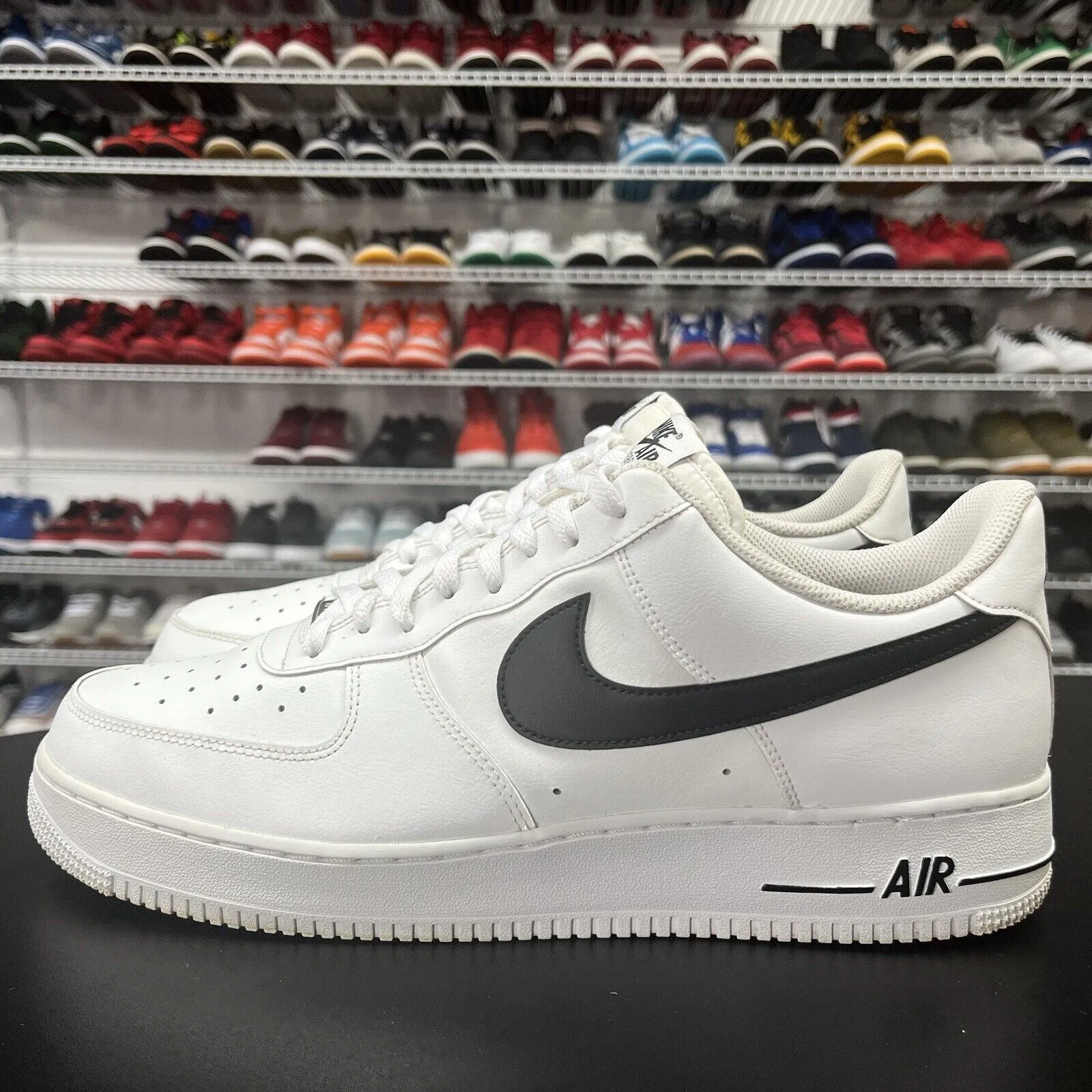 Nike Air Force 1 '07 Low White Black CJ0952-100 Men's Size 14 Missing An Insole