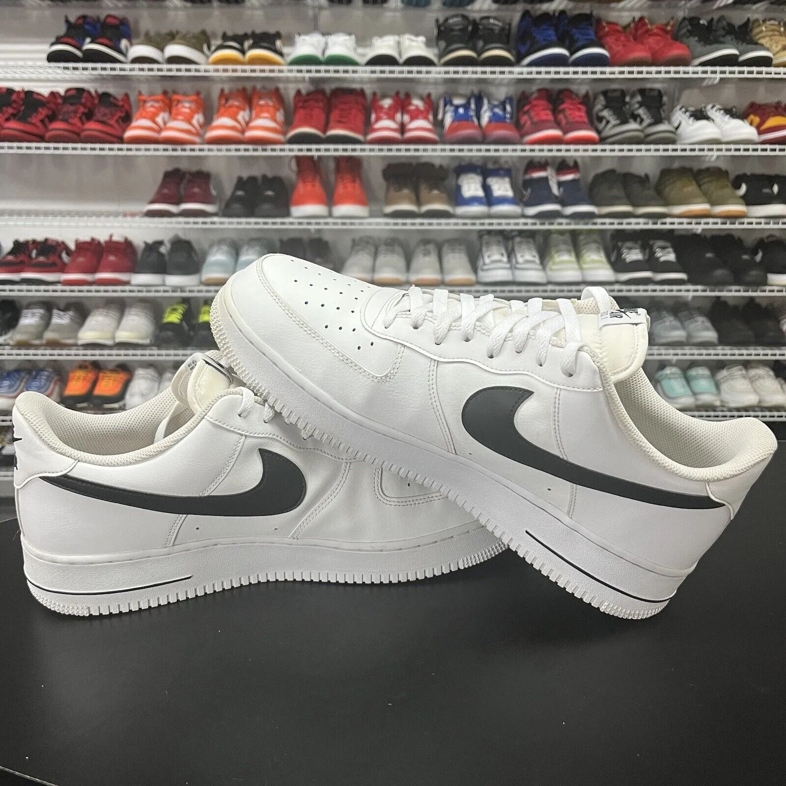 Nike Air Force 1 '07 Low White Black CJ0952-100 Men's Size 14 Missing An Insole