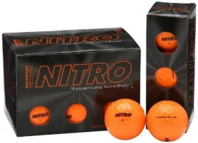 Nitro NMD12OBXC  Maximum Distance Golf Ball (12-Pack), Orange