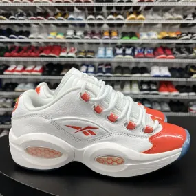 Reebok Question Low Patent Leather Toe Orange GS FY2344 Youth Size 7 Reebok Question Low Patent Leather Toe Orange GS FY2344 Youth Size 7